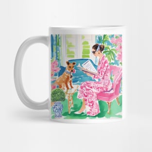 Good listener, whimsical watercolor art Mug